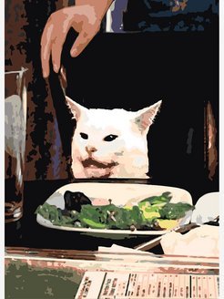 Картина по номерам кот Мем