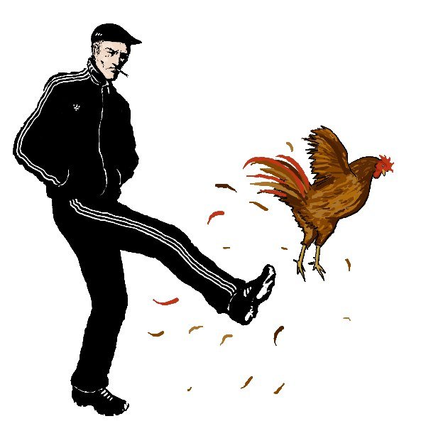 Пинает петуха