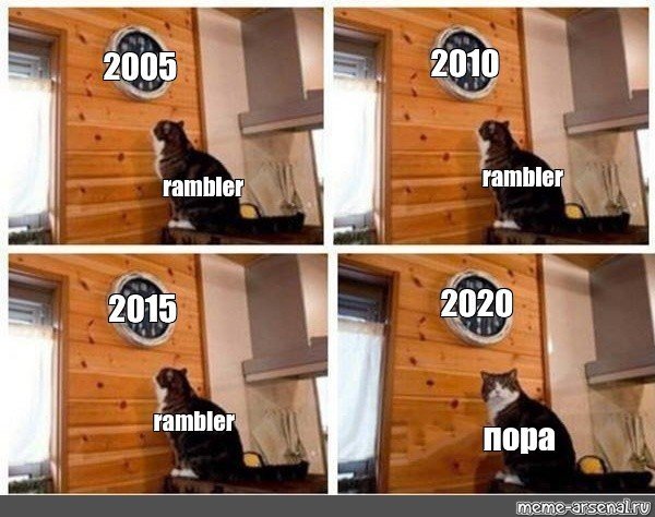 Мемы с котом и часами