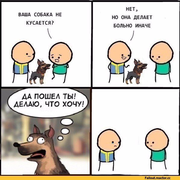 Ваша собака кусается нет она делает больно иначе