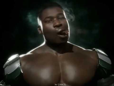 Негр курит сигару