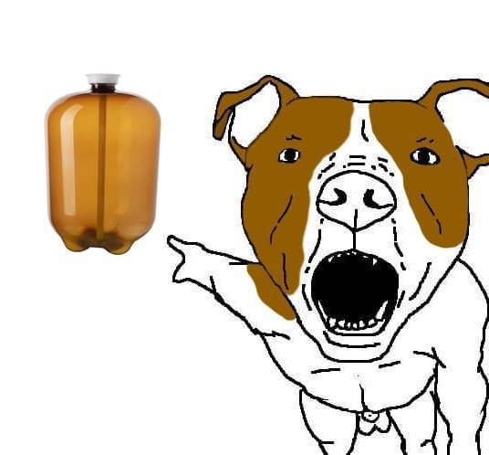 Собака с кегой Мем