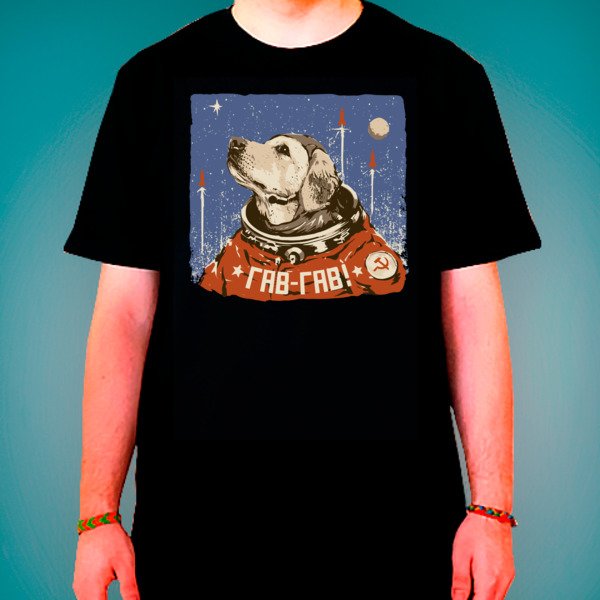 Футболка с надписью пес