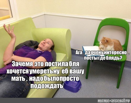 Кот психолог Мем