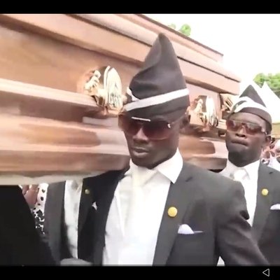 Танцующие негры с гробом гифка