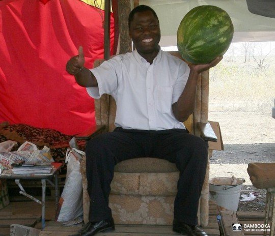Нигер с арбузом