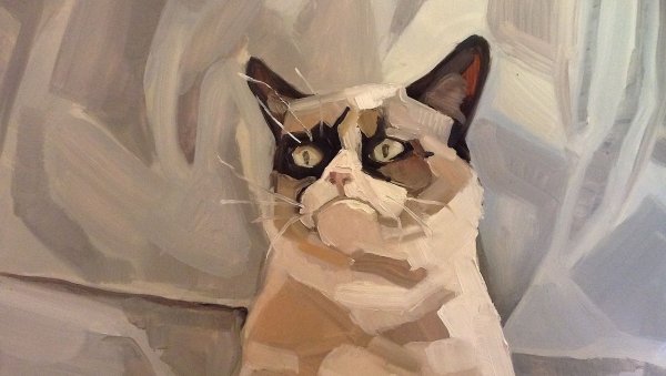 Маслом на холсте смешное