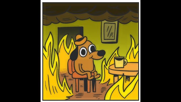 Собачка в огне