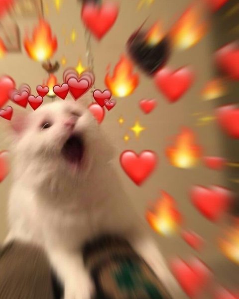 Котик с сердечком