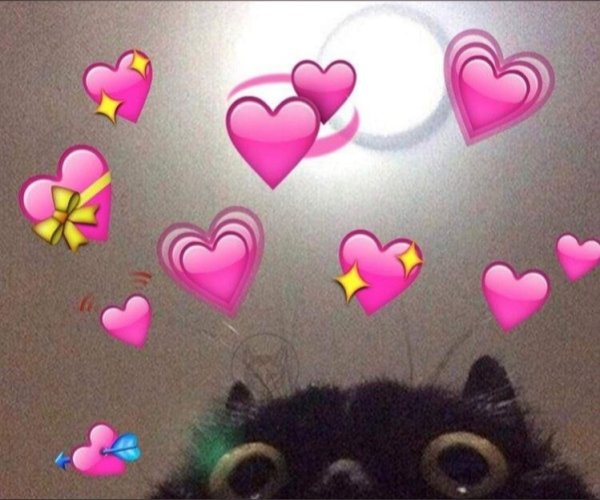 Милый котёнок с сердечком