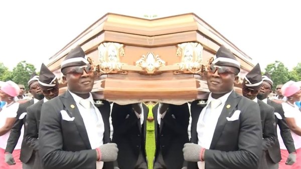 Чернокожие несут гроб