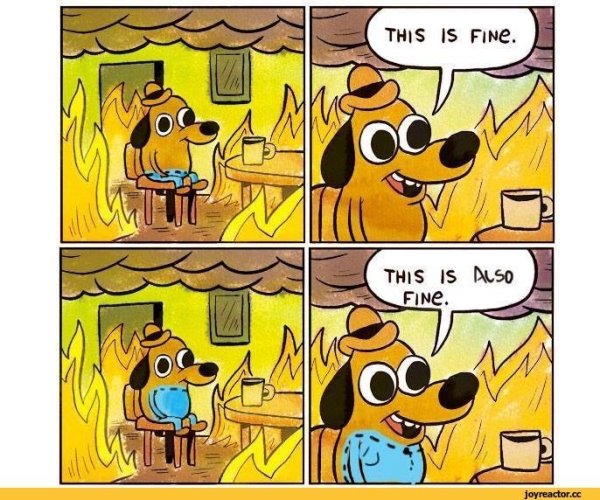 Собака в горящем доме комикс