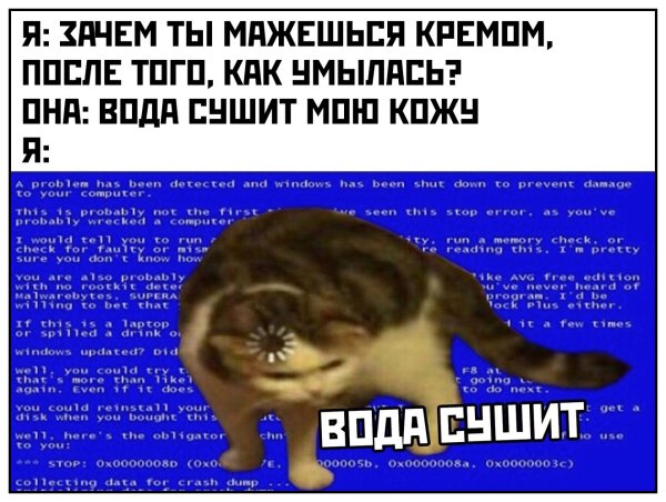 Вода сушит прикол