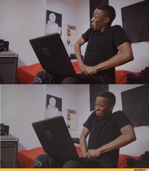 Негр с рукой в штанах