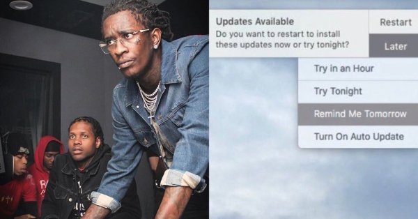 Young Thug за компьютером