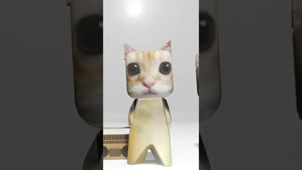 Бумажный кот танцует