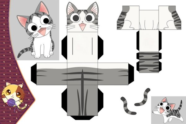 Объемная кошка из бумаги