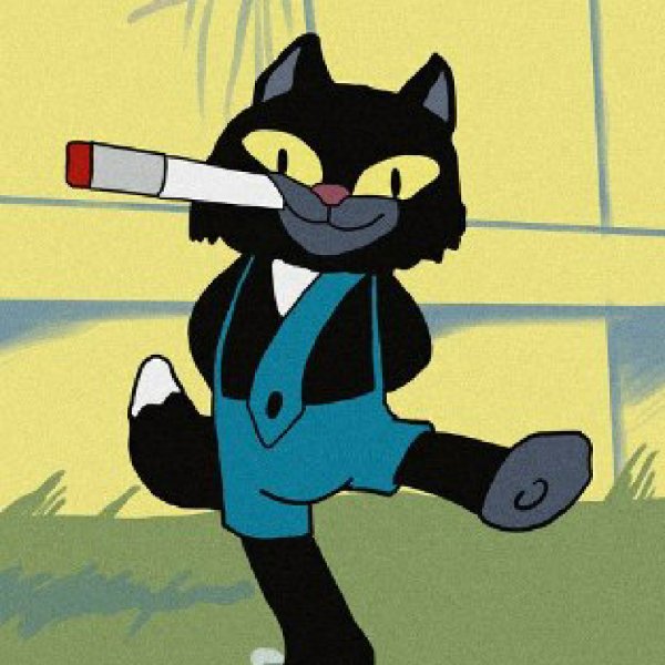 Кот с сигаретой