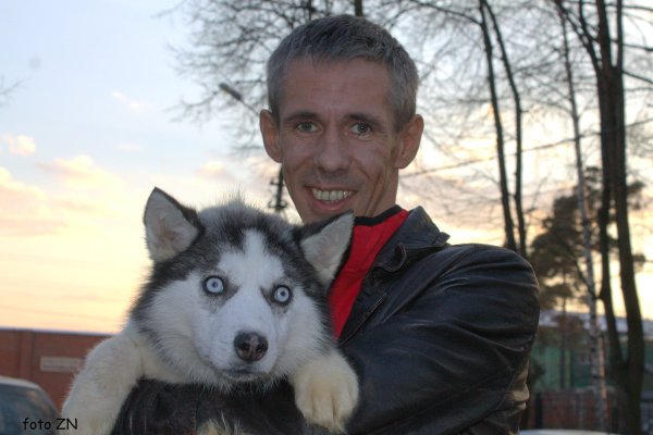 Алексей Панин с собакой