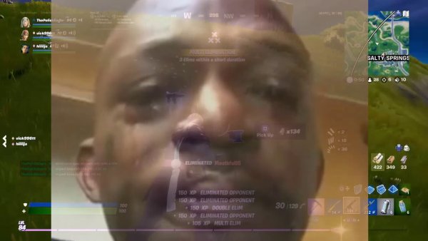 Плачущий негр с сигаретой