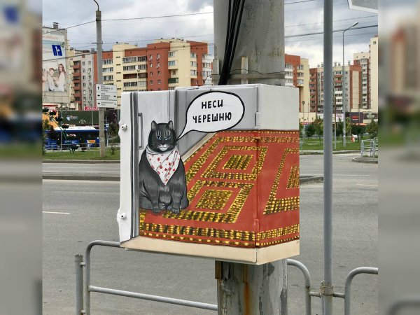 Кот из мема неси черешню