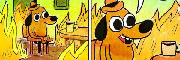 Собачка в пожаре