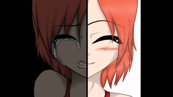 Аниме грустное лицо девушки