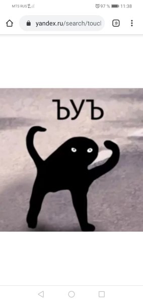 Мем чёрный кот ЪУЪ