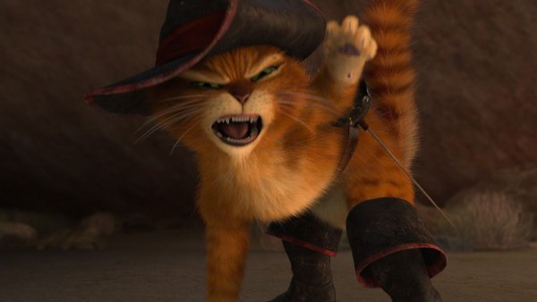 Шрек 3 кот в сапогах