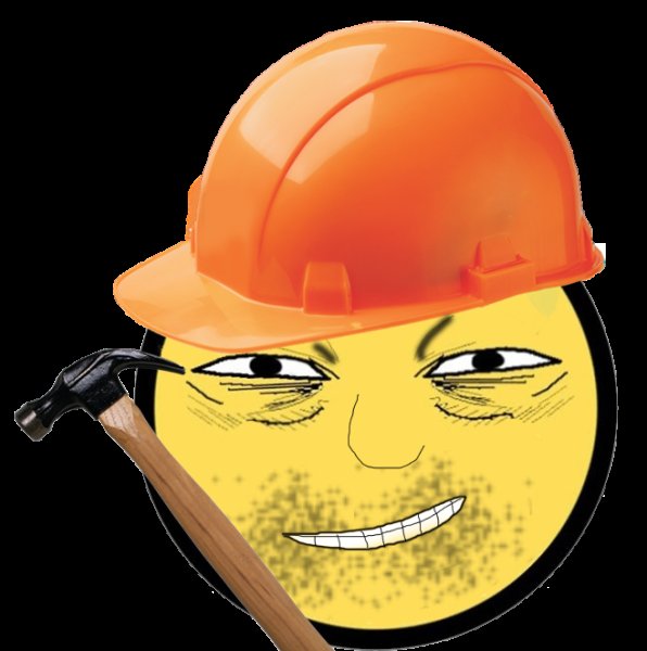 Смайлик в каске