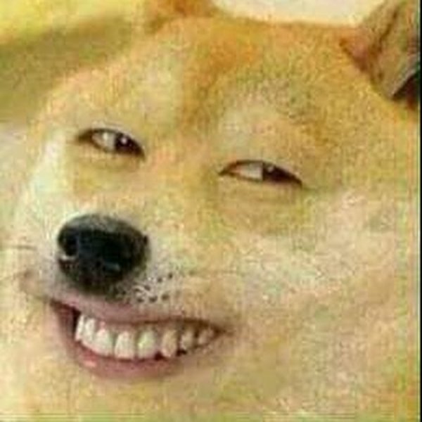 Собака с ехидной улыбкой