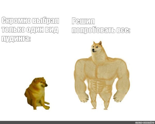 Накаченная собака Мем