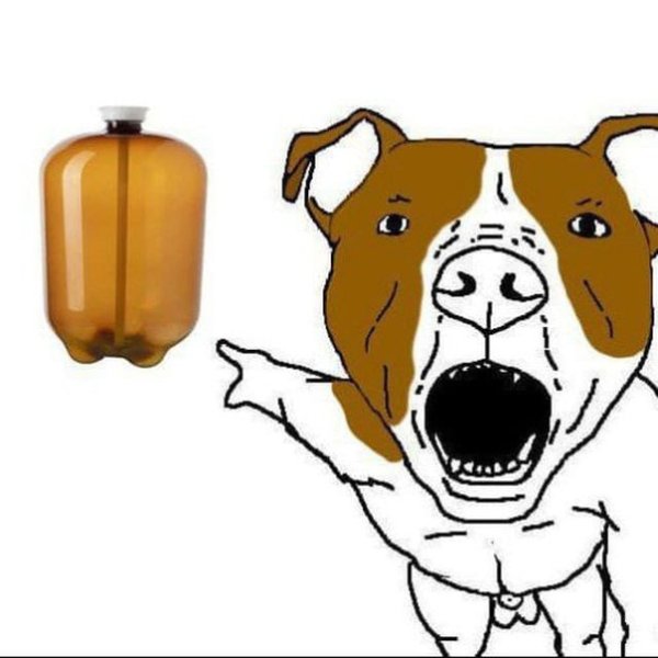 Собака с бочкой