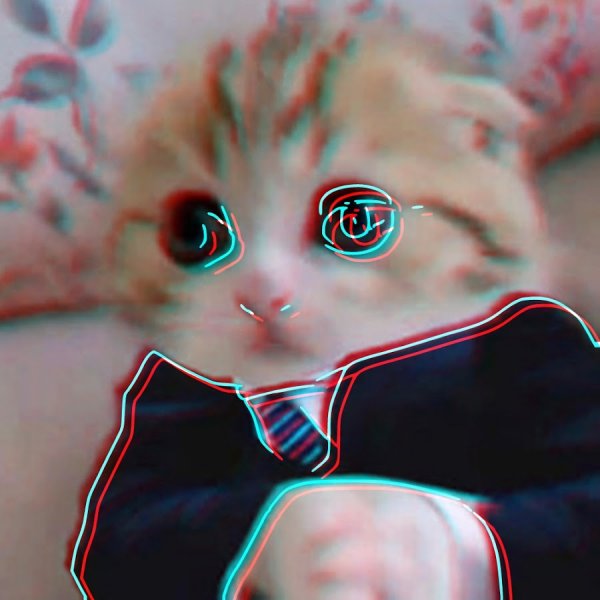 Котенок в деловом костюме Мем