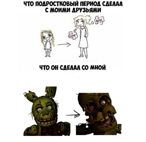 Мемы про ФНАФ комиксы