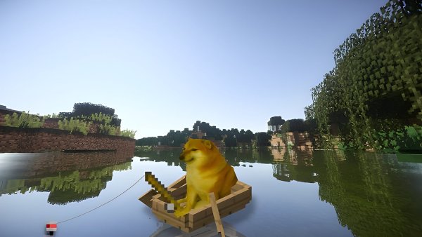 Собака из МАЙНКРАФТА В лодке