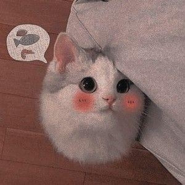 Милые котики с сердечками