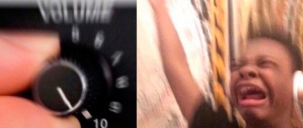 Плачущий негр в наушниках