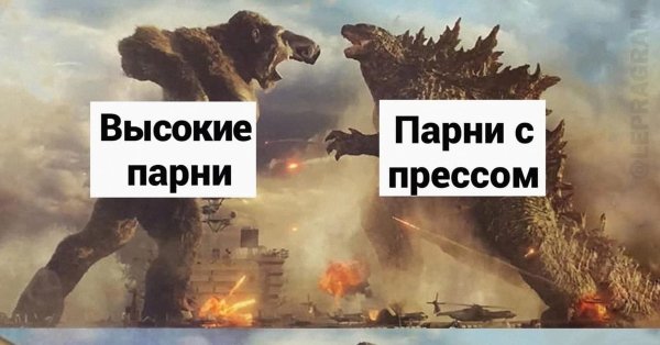 Мем Годзилла и Конг парни которые умеют готовить