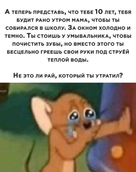 Плачущий мышонок Джерри