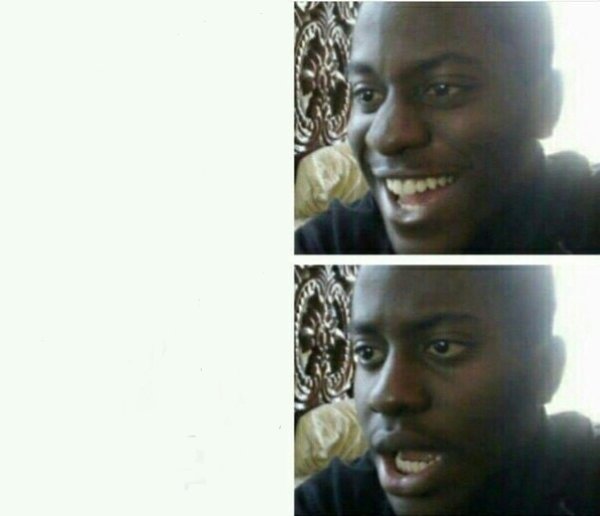 Мем негр радостный и грустный