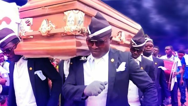 Негры несут гроб