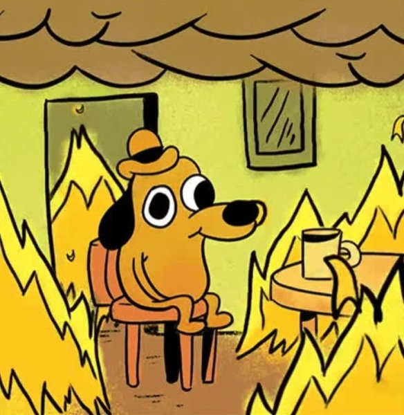 Пес в горящем доме