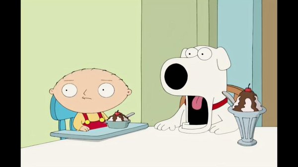 Брайан Гриффин с отвисшей челюстью