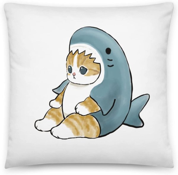 Котики милые арт в костюме акулы