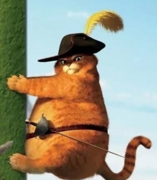 Шрек кот в сапогах толстый