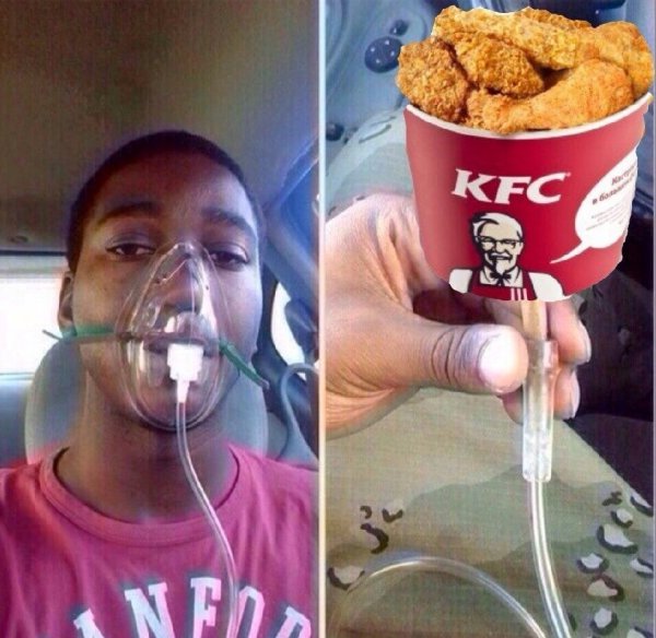 Негр и курица KFC