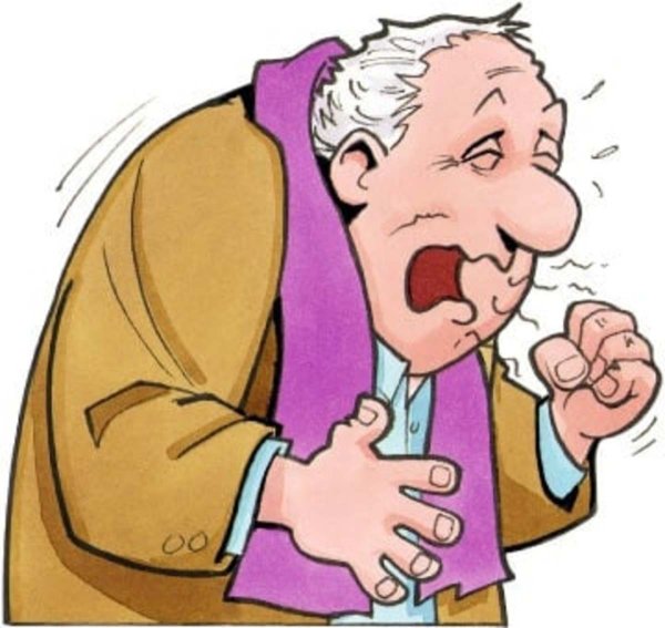 Дедушка кашляет