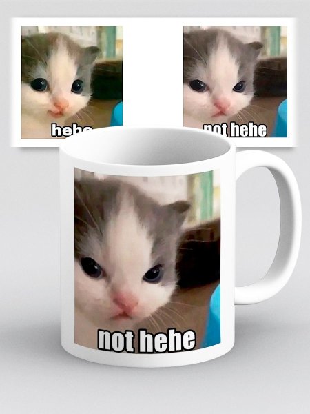 Мем с котиком хехе нот хехе