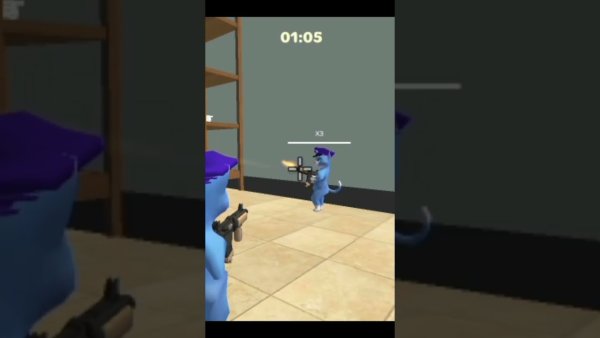 Собака стреляет из минигана Мем